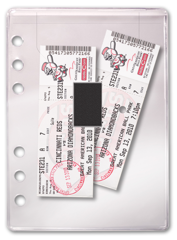 MLB™ BallPark Pass-Port ticket pouch with tickets inside