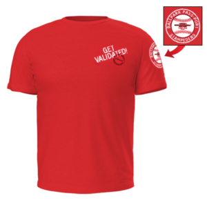 Get Validated T-Shirt Red, front view