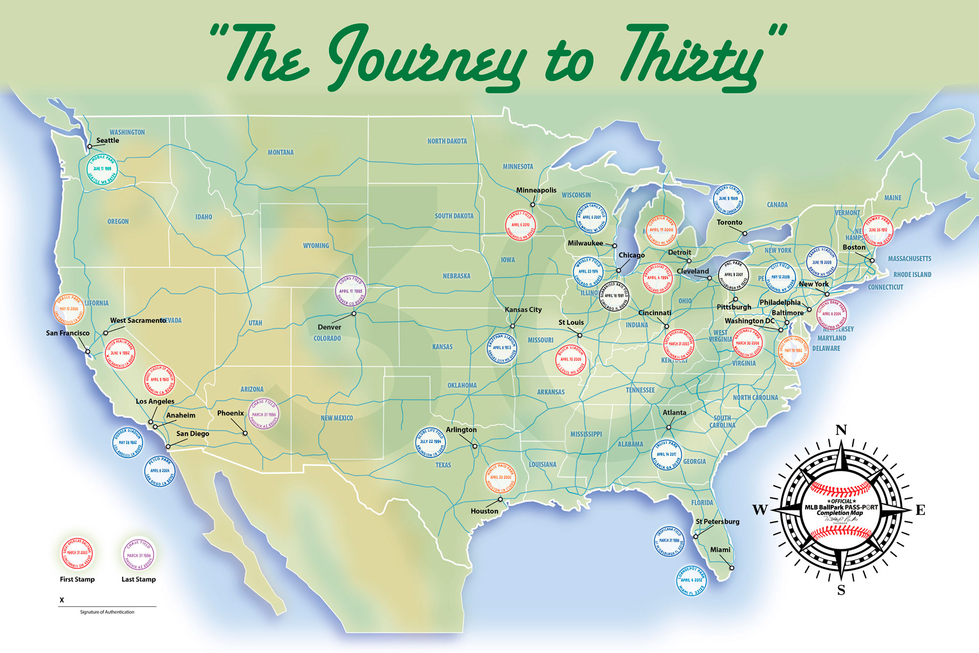 Journey to 30 Validation Completion Maps | MLB BallPark Pass-Port