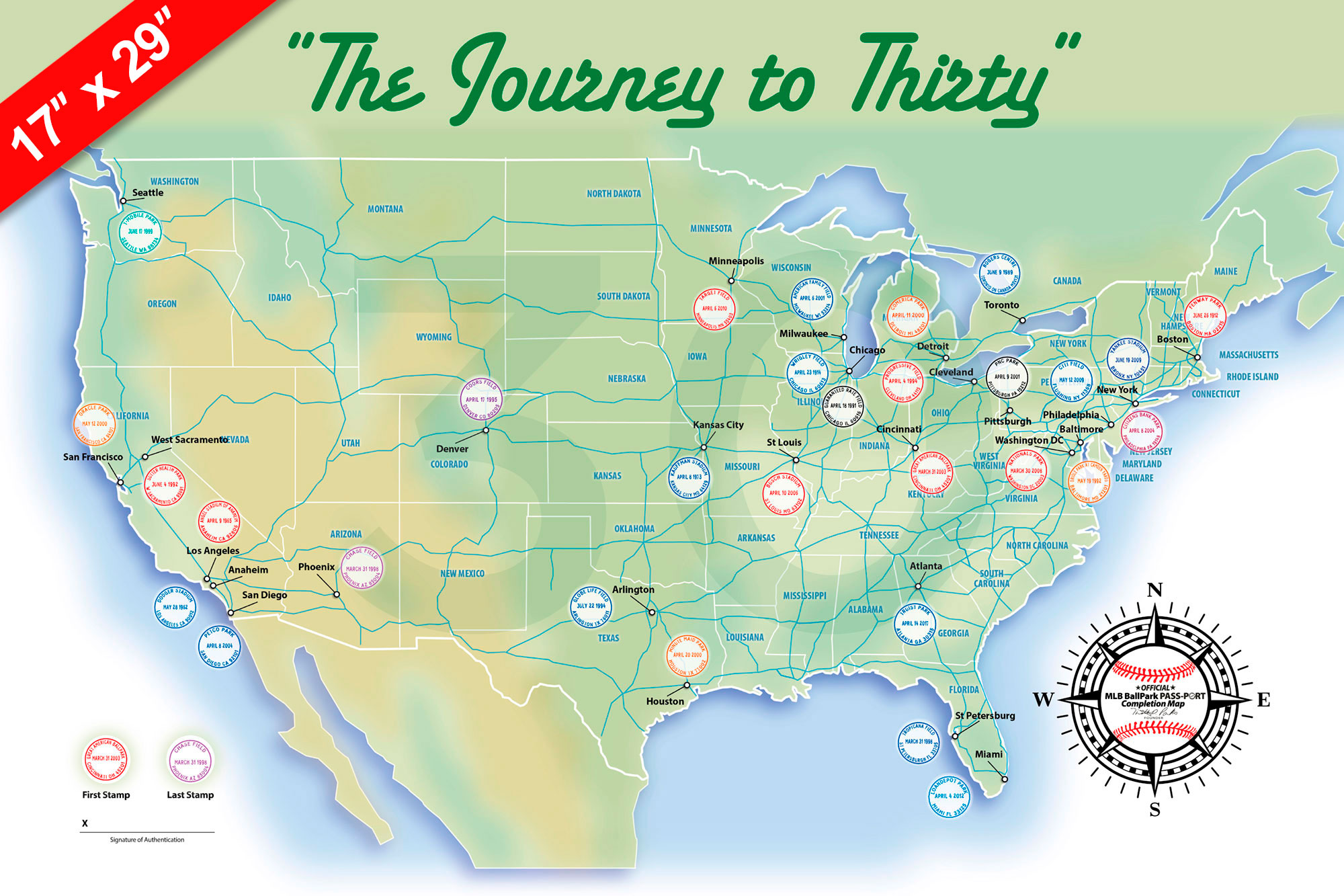 Journey to 30 Validation Completion Maps | MLB BallPark Pass-Port